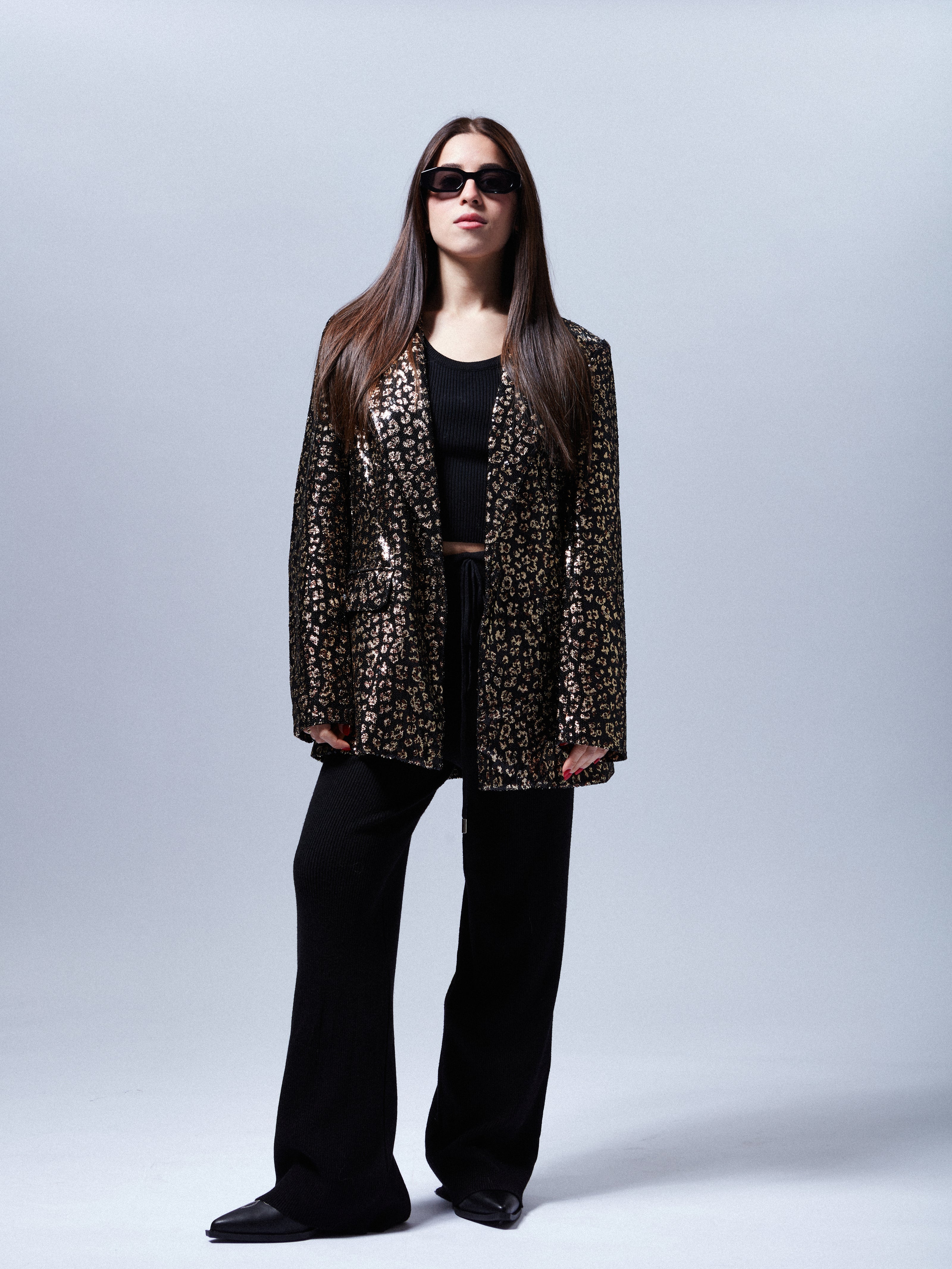 BLAZER PAILETTE LEOPARDATO