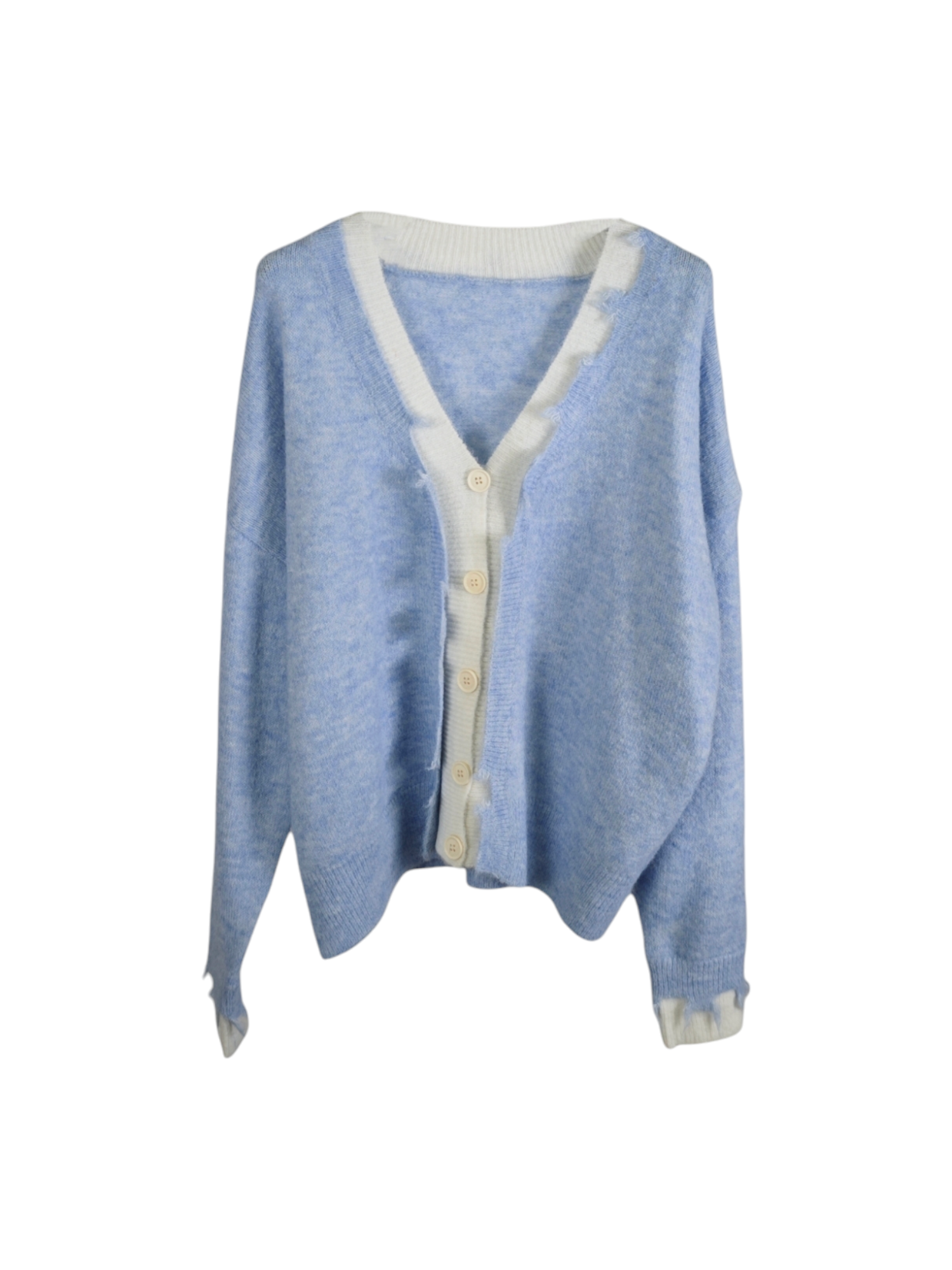 CARDIGAN CON TAGLIO IRREGOLARE