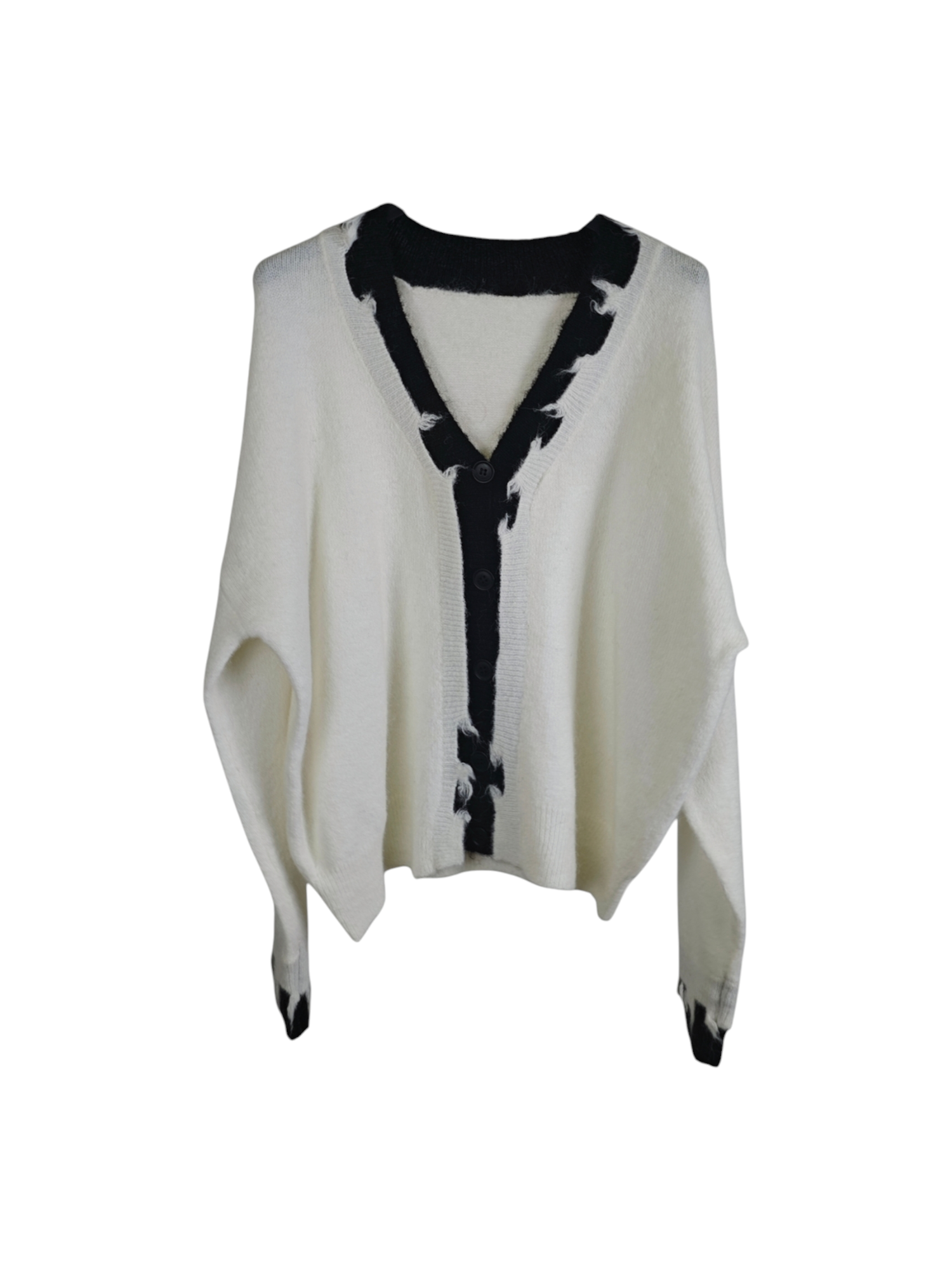 CARDIGAN CON TAGLIO IRREGOLARE